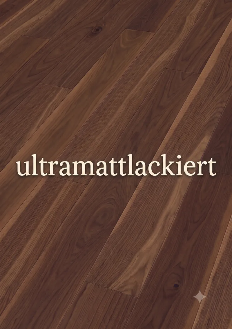 Hochwertiger Parkettboden von Disselnmeyer mit edler, ultramatt lackierter Holzoberfläche.