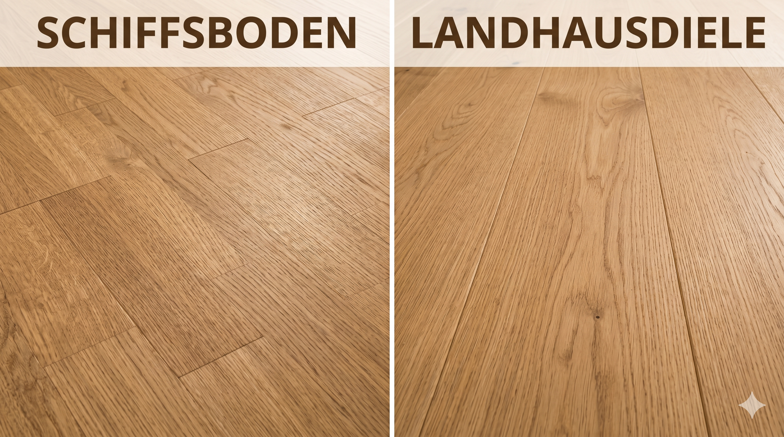 Parkett &amp; Laminat: Landhausdiele vs. Schiffsboden im architektonischen Vergleich
