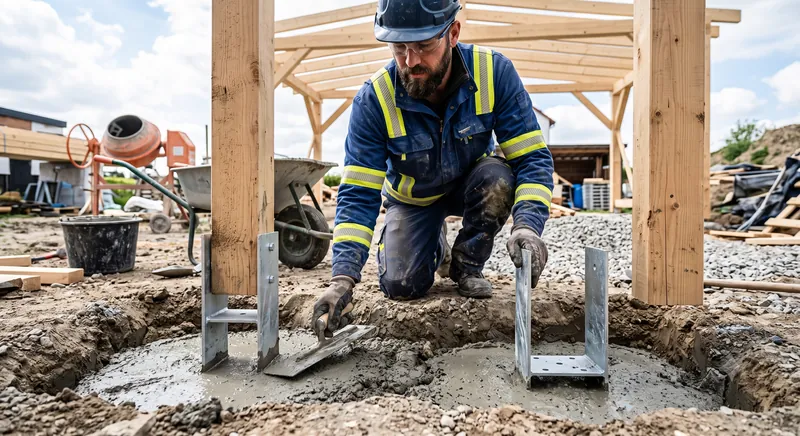 Pfostenträger einbetonieren: H-Anker vs. U-Träger im statischen Vergleich Pfostenträger einbetonieren: H-Anker vs. U-Träger im statischen Vergleich