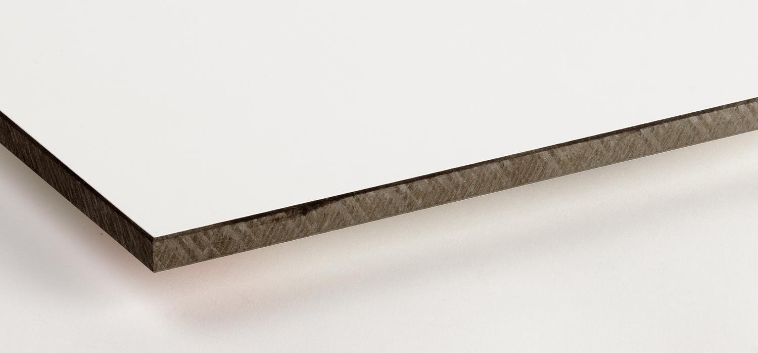 8 mm HDF Kompaktplatte (CompacMel Plus) - Melaminbeschichtet weiss (Kern schwarz)_0 8 mm HDF Kompaktplatte (CompacMel Plus) - Melaminbeschichtet weiss (Kern schwarz)_0