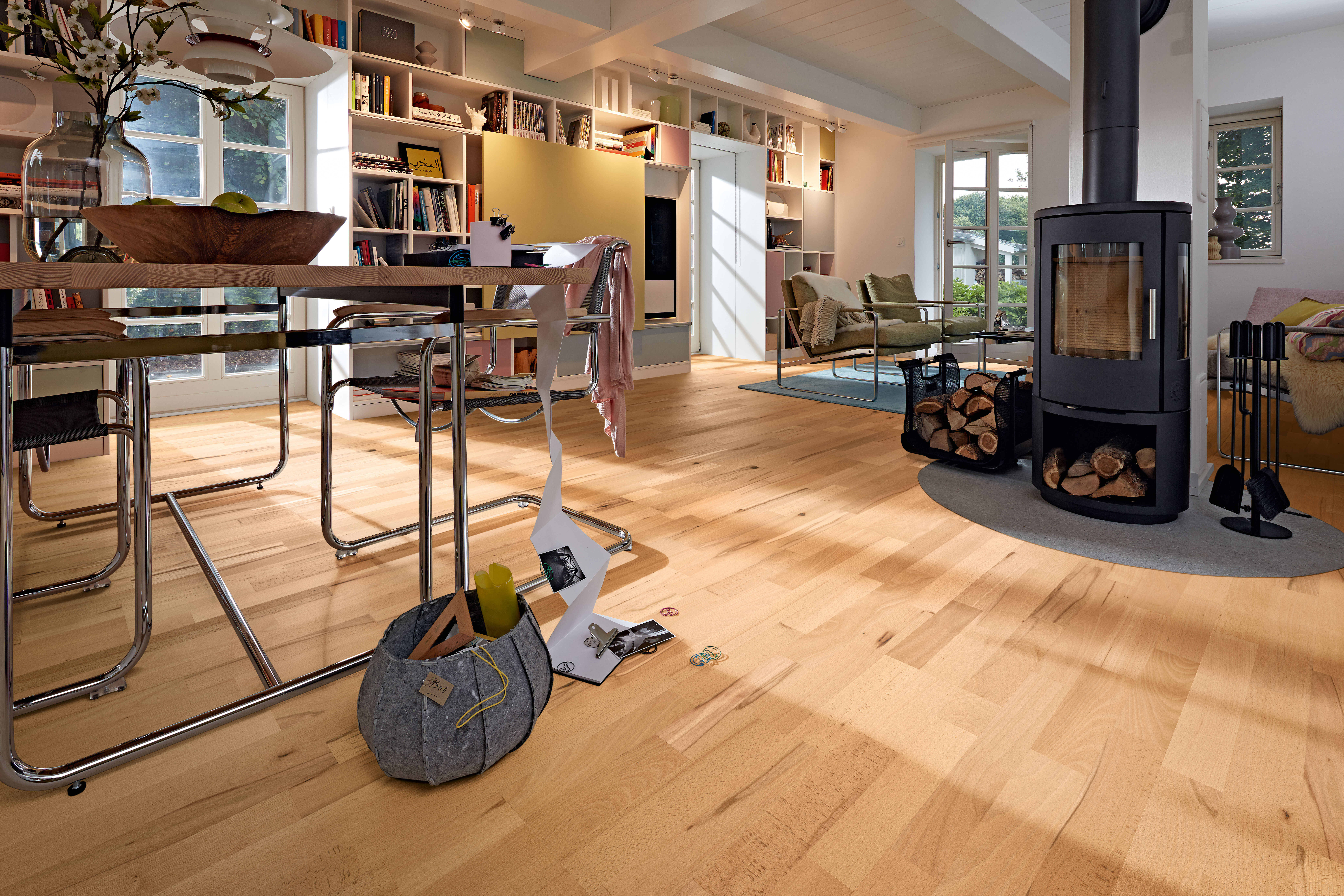 13 mm MeisterParkett. longlife PC 200 ultramattlackiert - Buche lebhaft gedämpft 09046_1 13 mm MeisterParkett. longlife PC 200 ultramattlackiert - Buche lebhaft gedämpft 09046_1