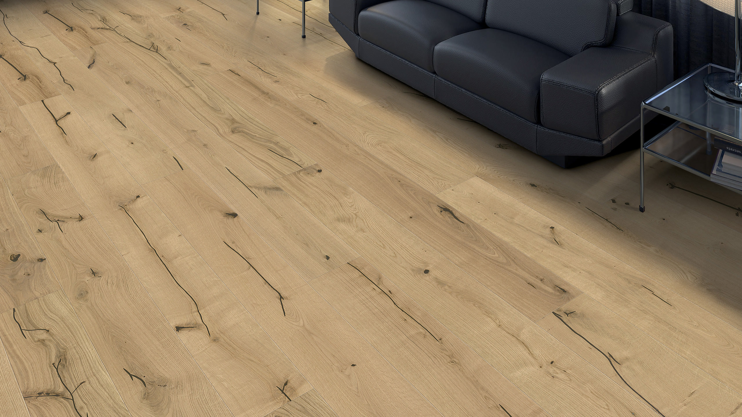13,5 mm HARO Parkett Serie 4000 - Eiche invisible Alabama, strukturiert 4V_548120_haro_parkett_landhausdiele_180_4v_eiche_invisible_alabama_strukturiert_qv