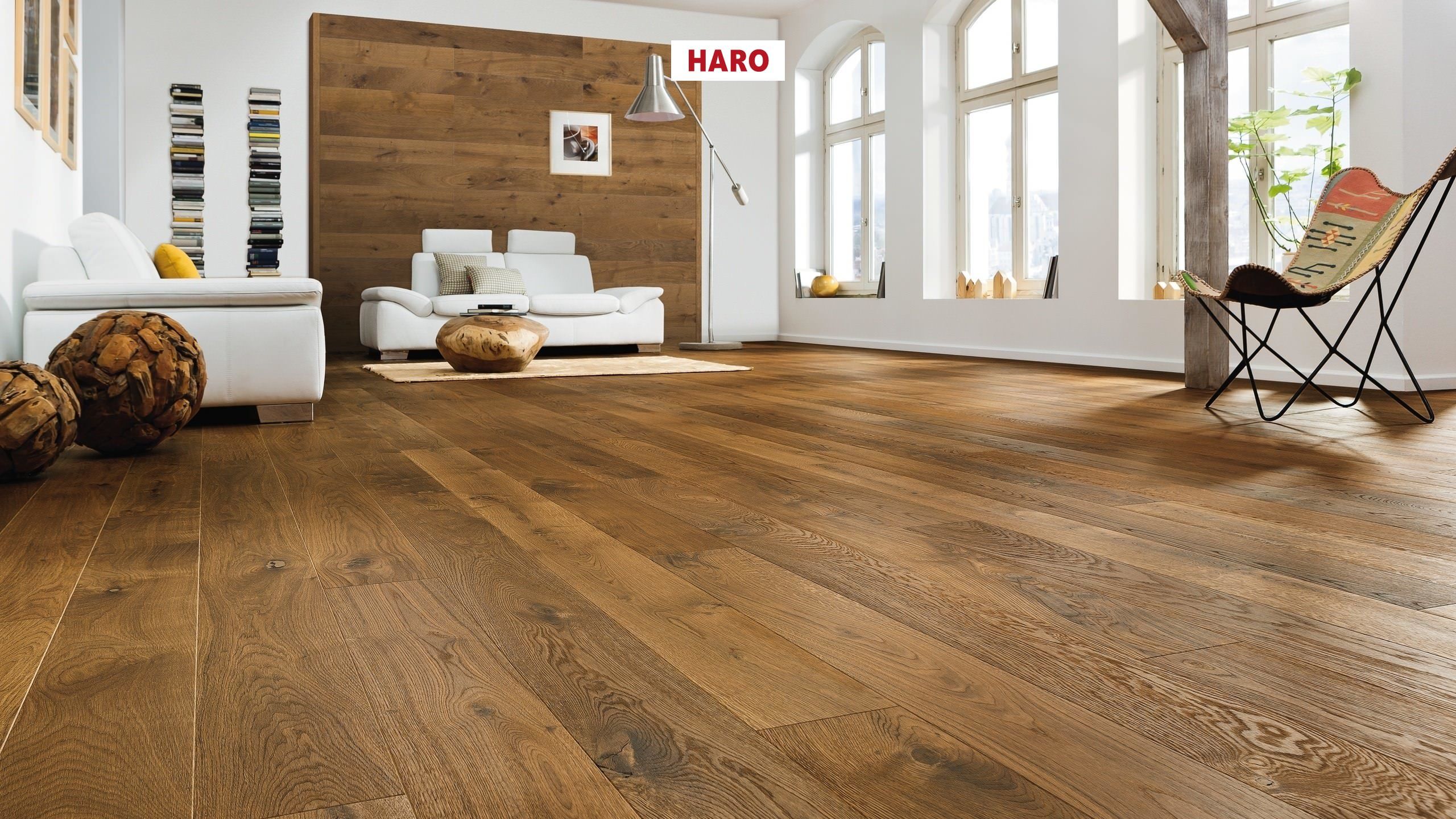 13,5 mm HARO Parkett Serie 4000 - Bernsteineiche Sauvage, strukturiert 4V_1