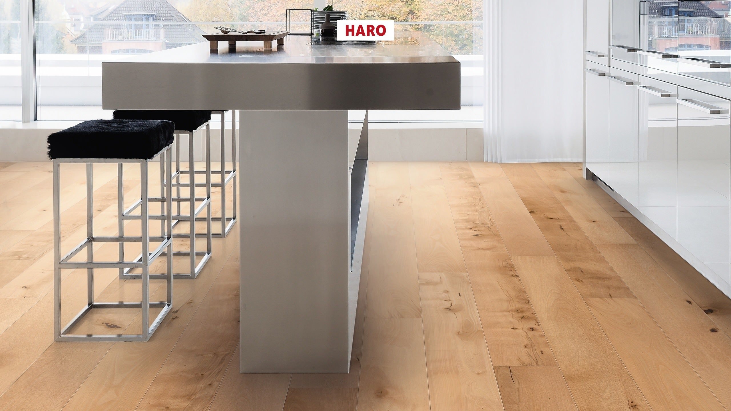 13,5 mm HARO Parkett Serie 4000 - Buche gedämpft Universal, strukturiert 4V_1