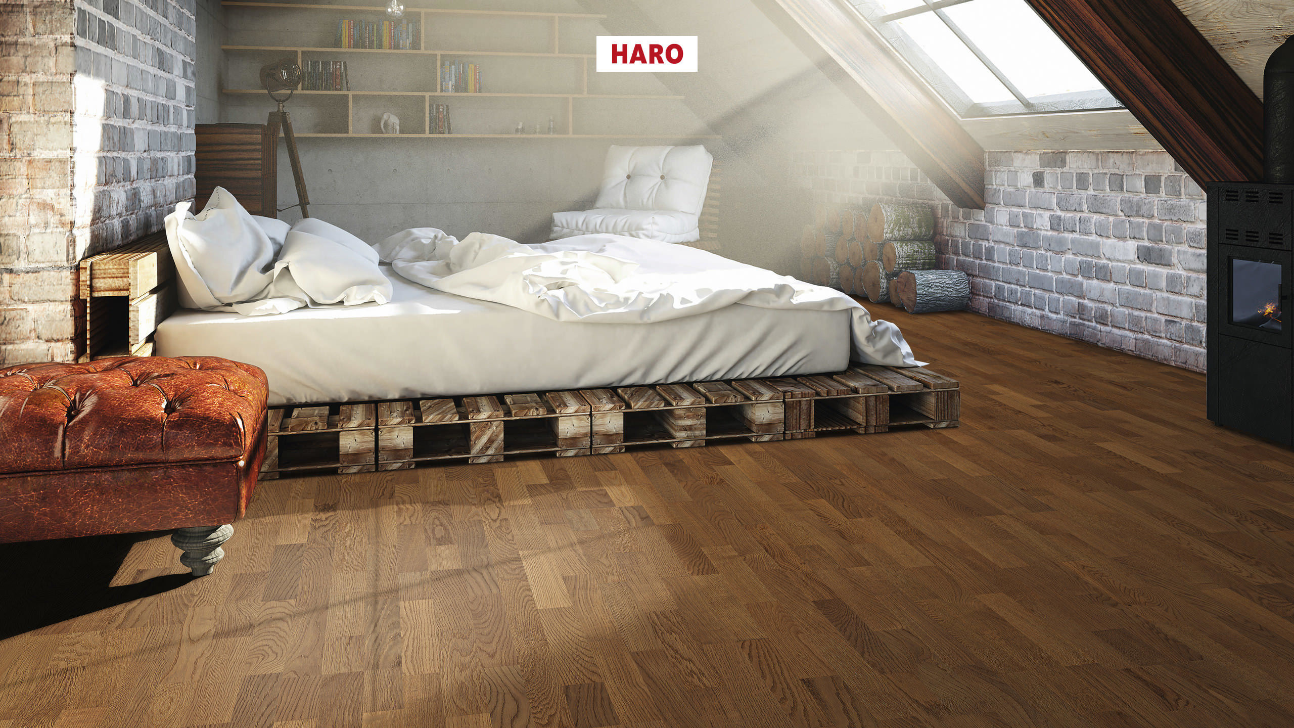 13,5 mm HARO Parkett Serie 4000 - Bernsteineiche Naturale, strukturiert_1