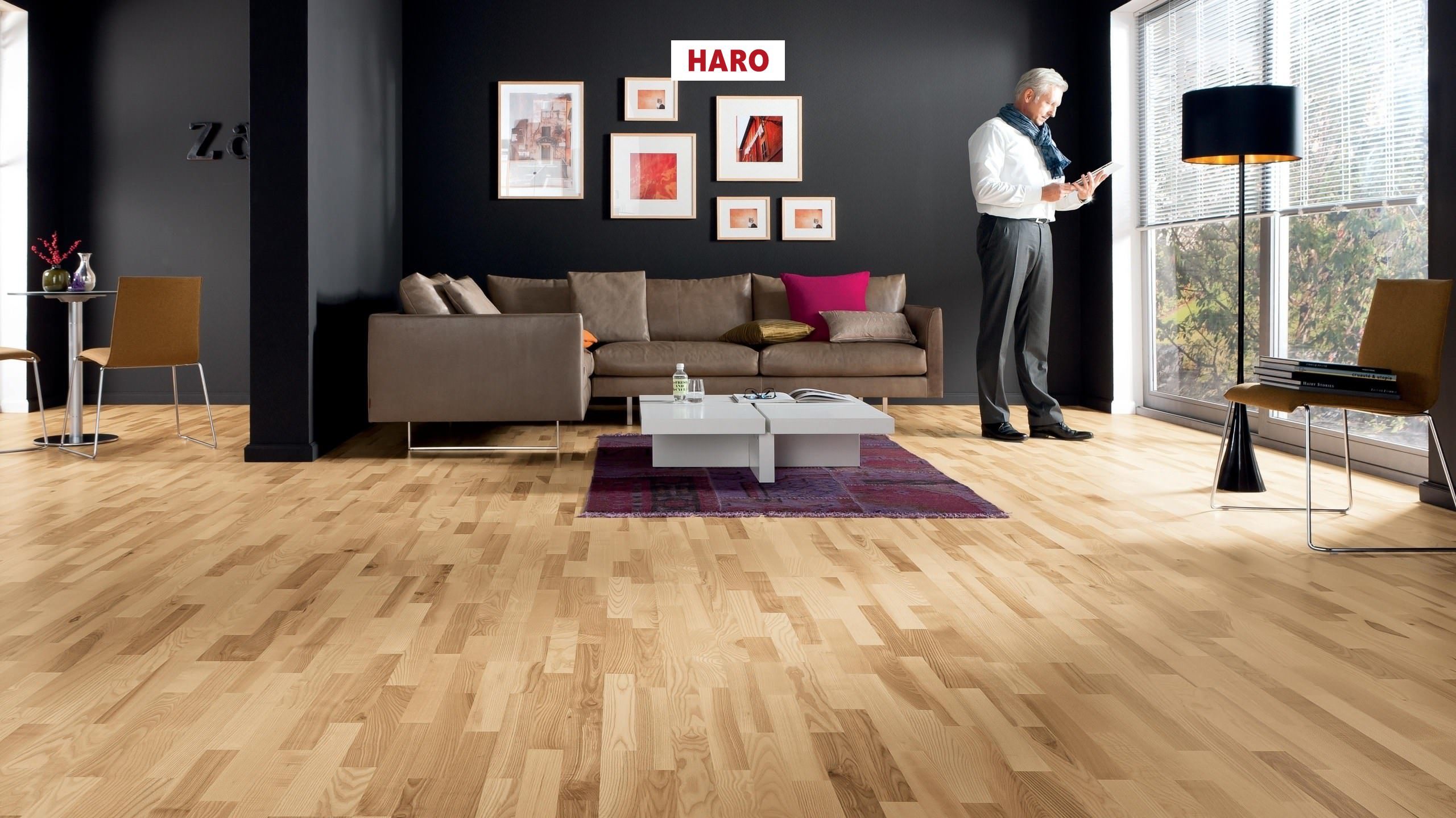 13,5 mm HARO Parkett Serie 4000 - Esche Favorit, strukturiert_1