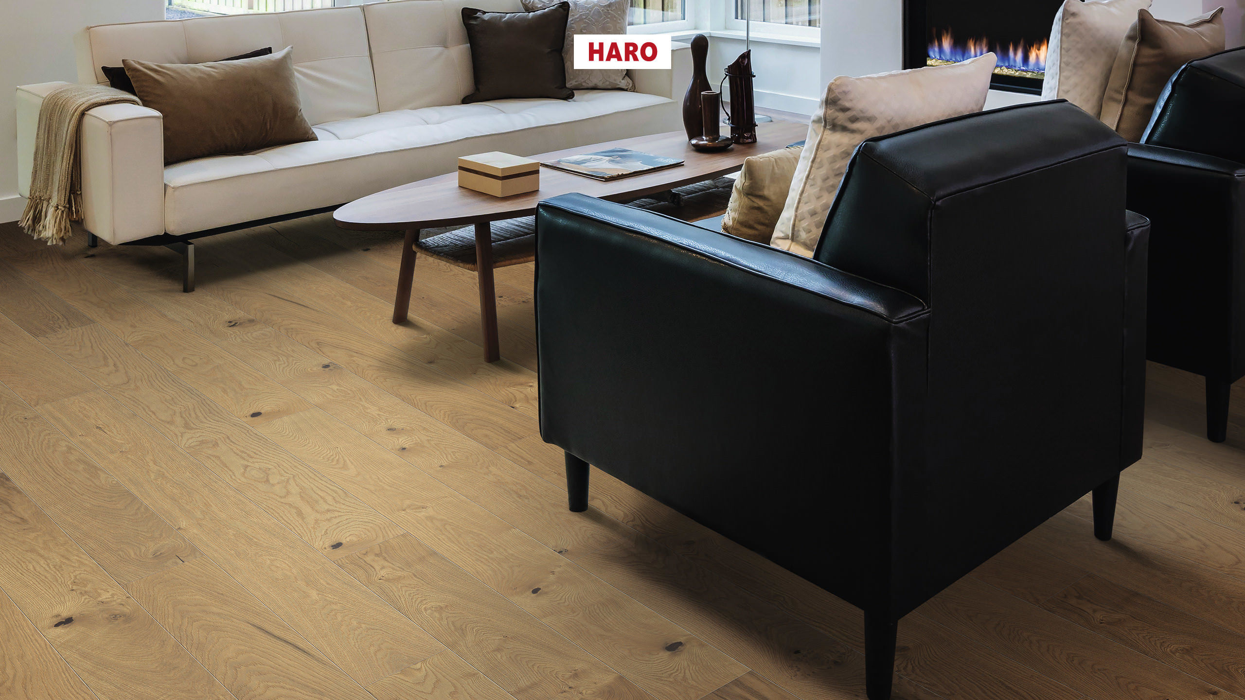 11 mm HARO Parkett Serie 4000 - Bernsteineiche Sauvage, strukturiert 4V_1