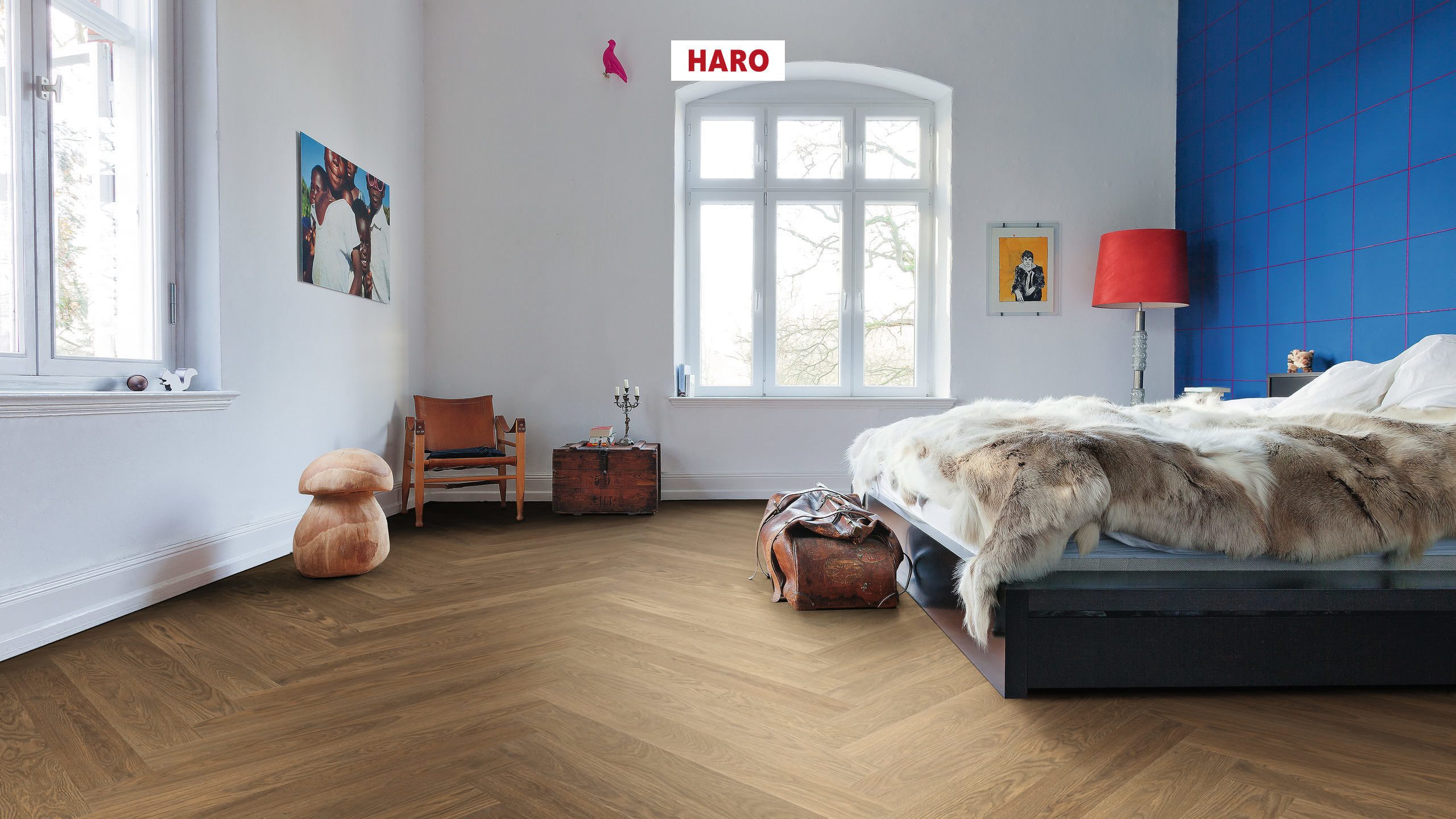 10 mm HARO Parkett Serie 4000 - Eiche sandgrau Markant, strukturiert_1