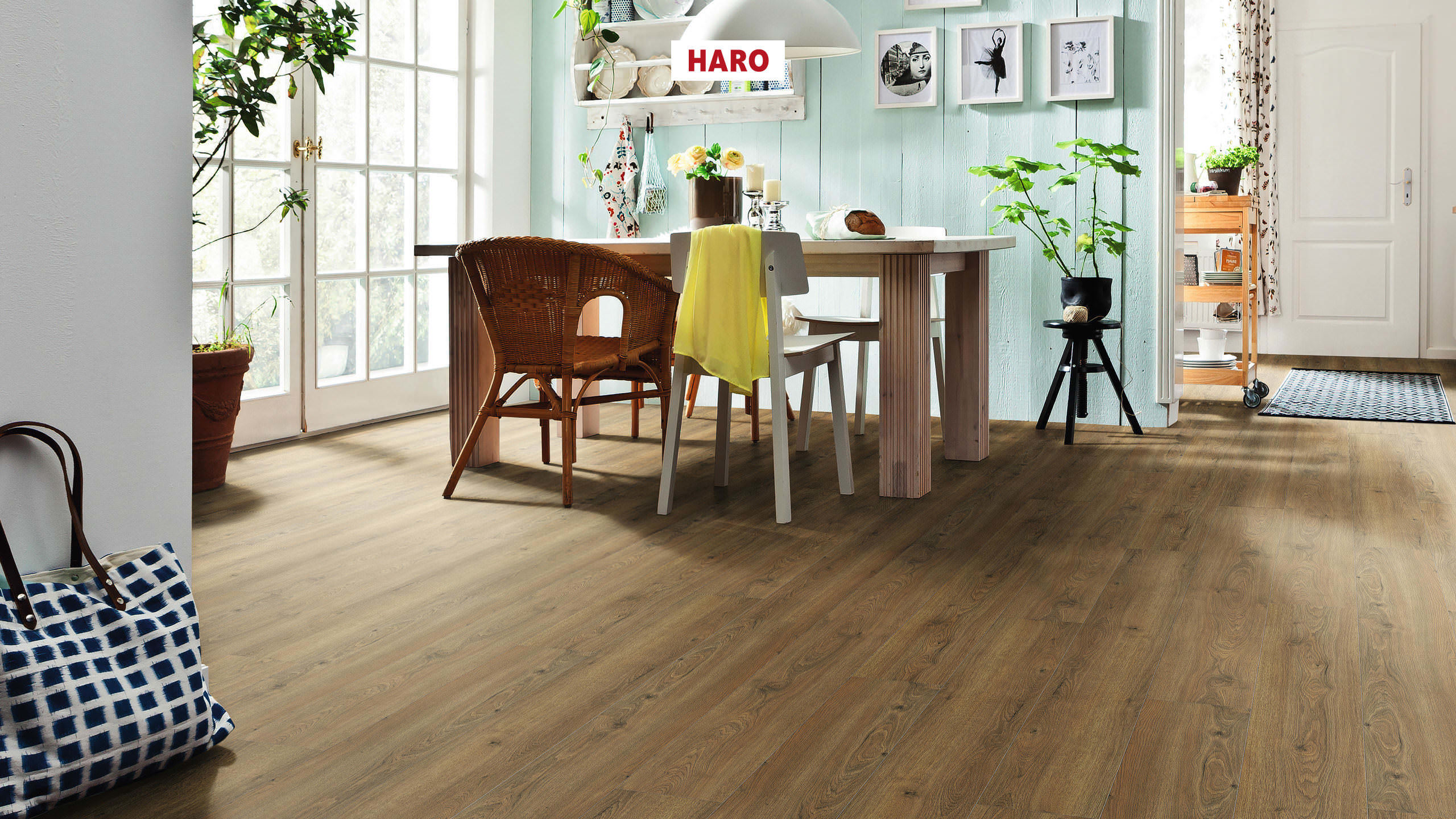 8 mm HARO Laminatboden Tritty 100 - Eiche Flavia natur_1