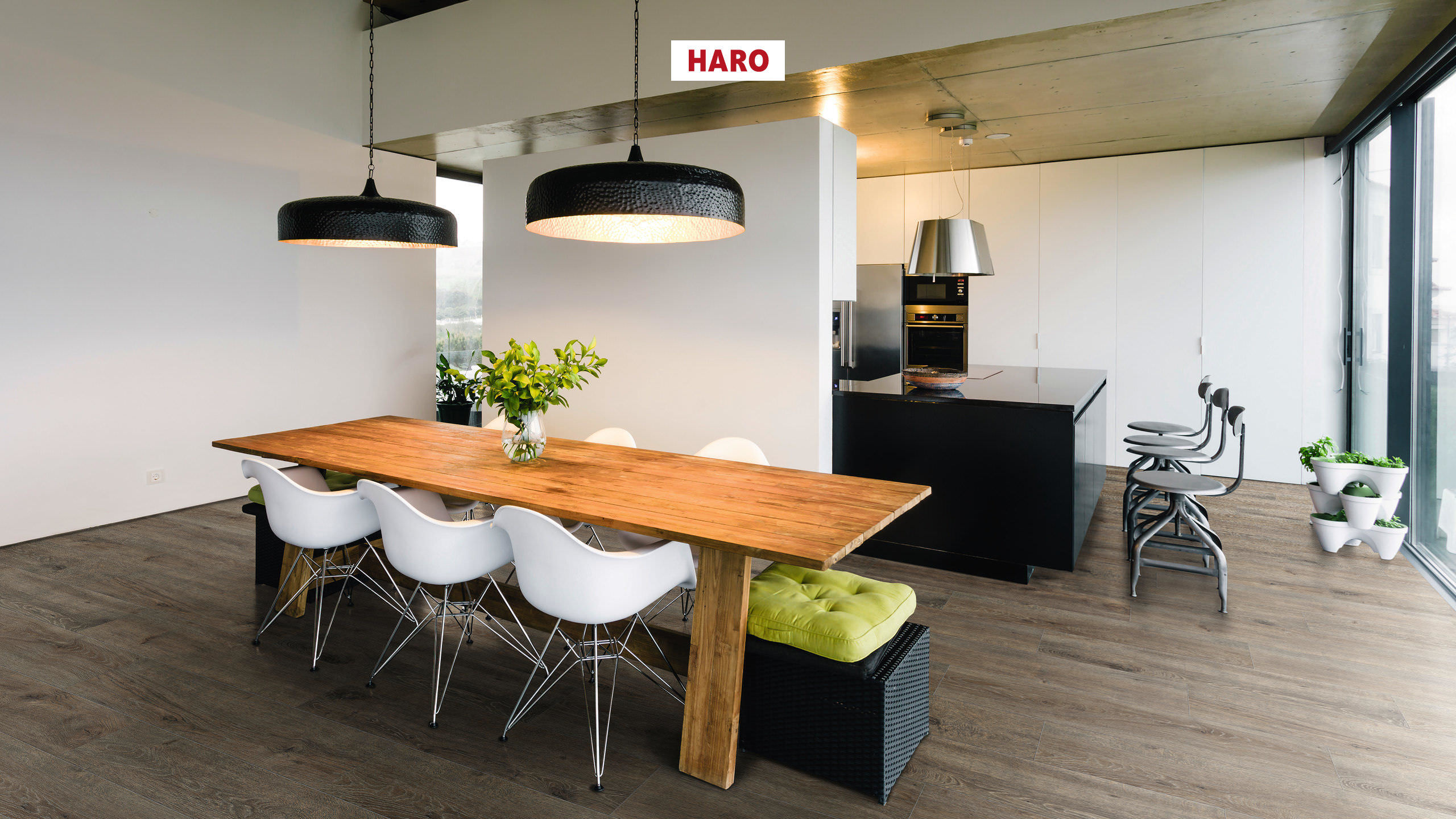 8 mm HARO Laminatboden Tritty 200 Aqua - Eiche Veneto mocca_1