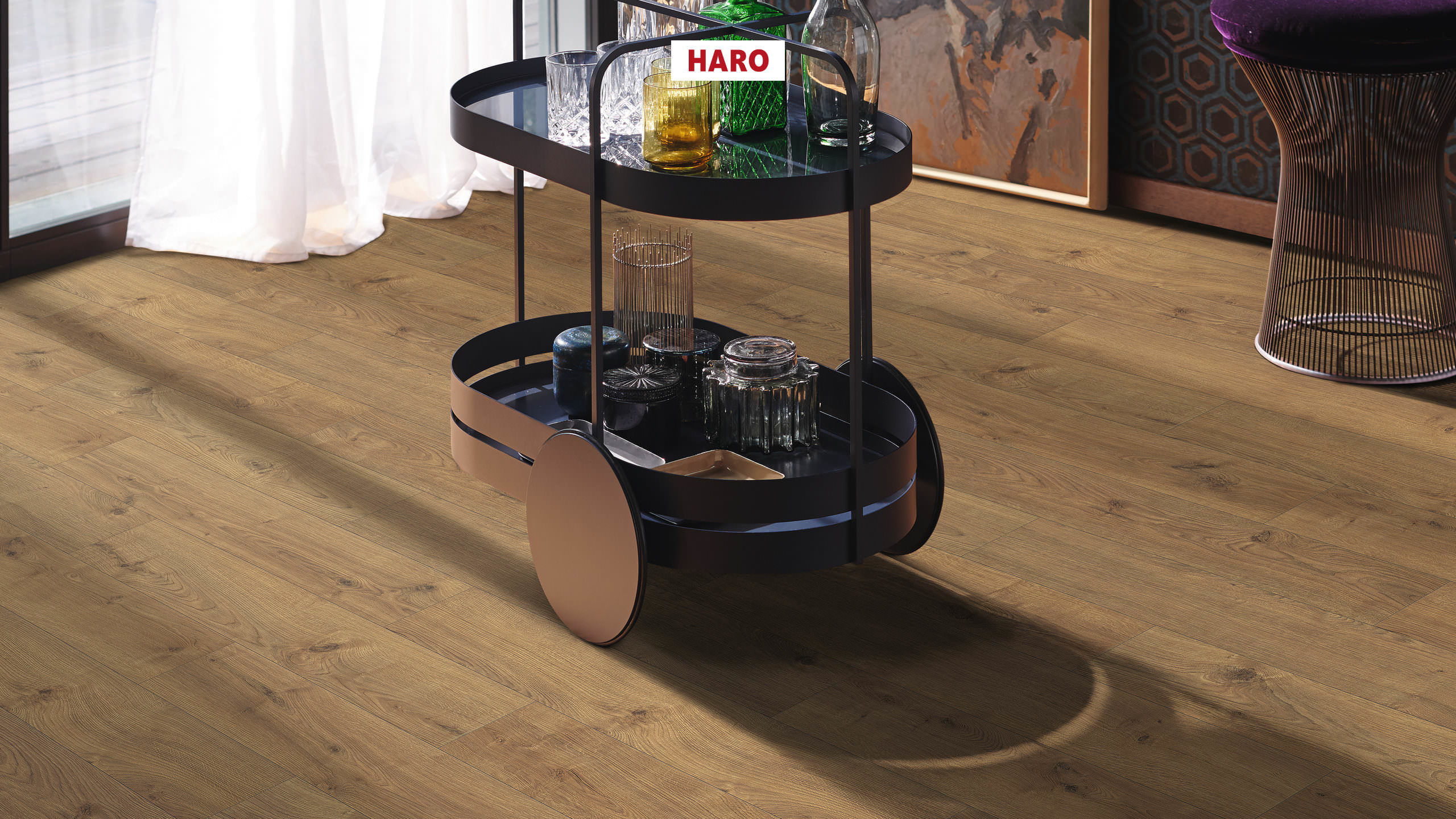 8 mm HARO Laminatboden Tritty 200 Aqua - Eiche Portland natur_1 8 mm HARO Laminatboden Tritty 200 Aqua - Eiche Portland natur_1