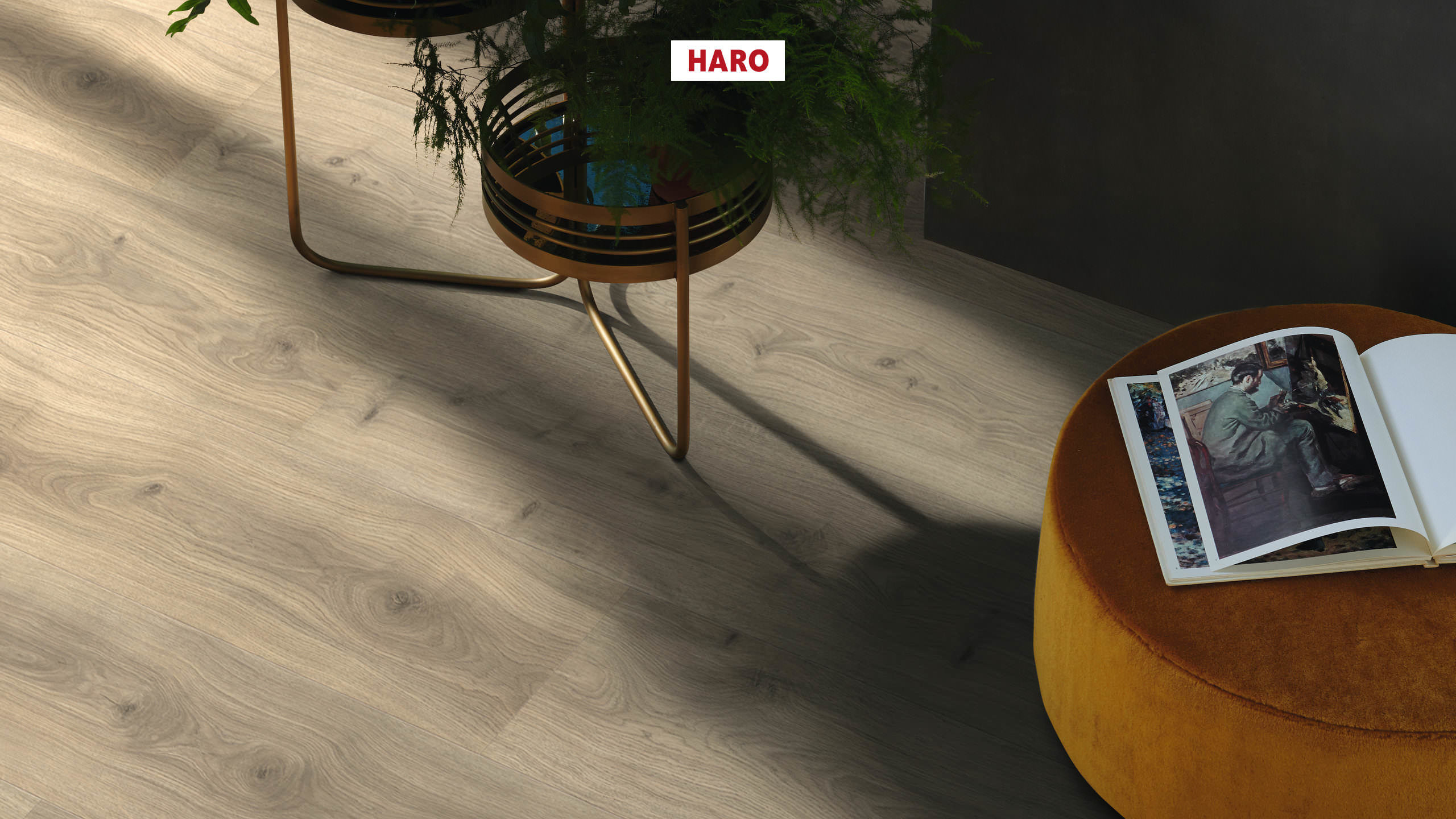 8 mm HARO Laminatboden Tritty 200 Aqua - Eiche Emilia samtgrau_1 8 mm HARO Laminatboden Tritty 200 Aqua - Eiche Emilia samtgrau_1