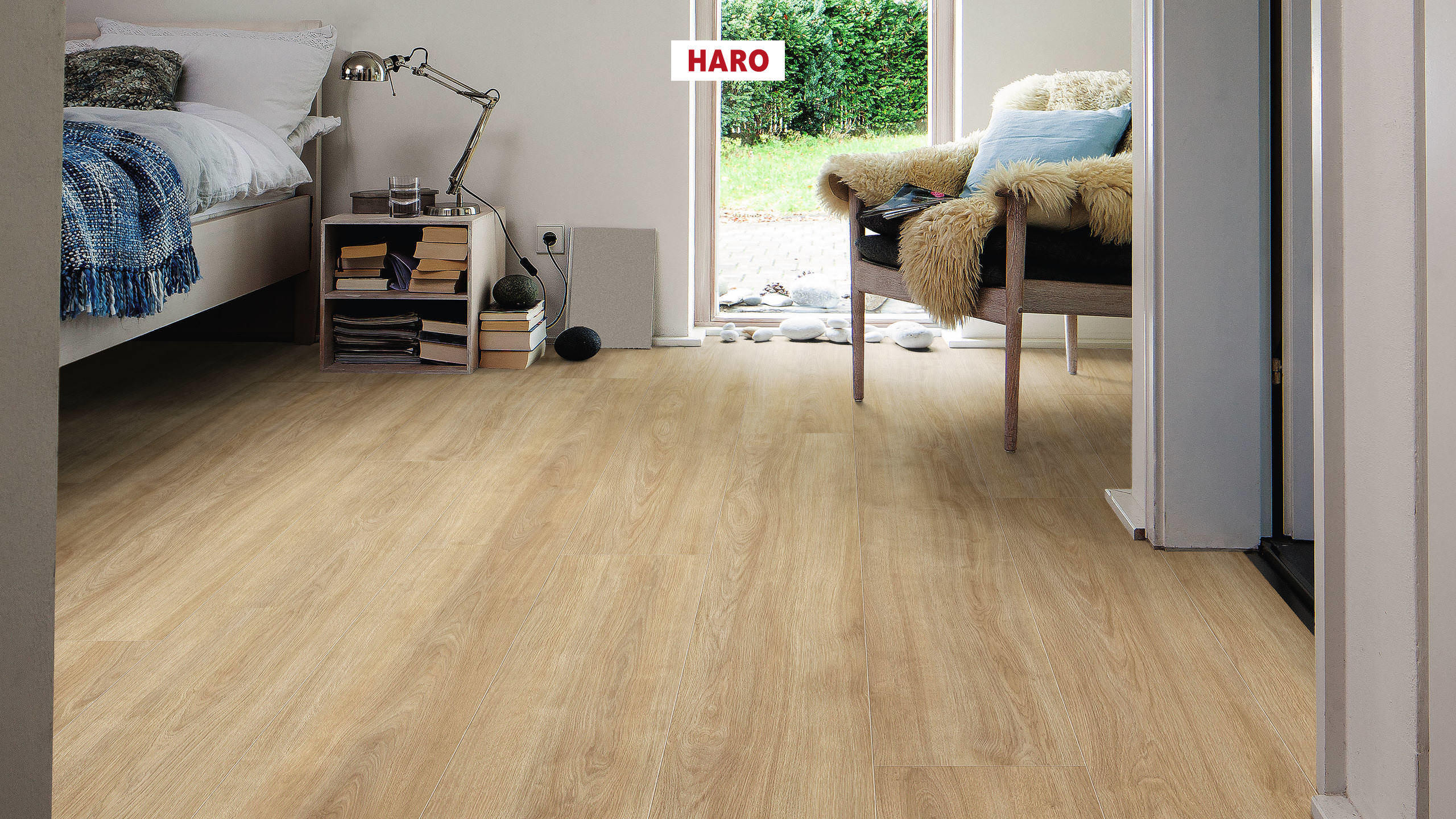 8 mm HARO Laminatboden Tritty 200 Aqua - Eiche Eleganza puro_1 8 mm HARO Laminatboden Tritty 200 Aqua - Eiche Eleganza puro_1