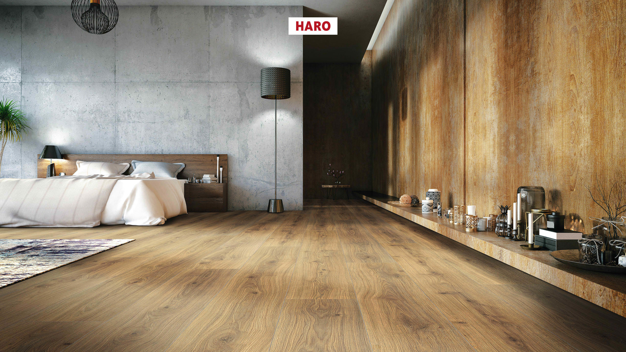 8 mm HARO Laminatboden Tritty 200 Aqua - Eiche Emilia Honig_1