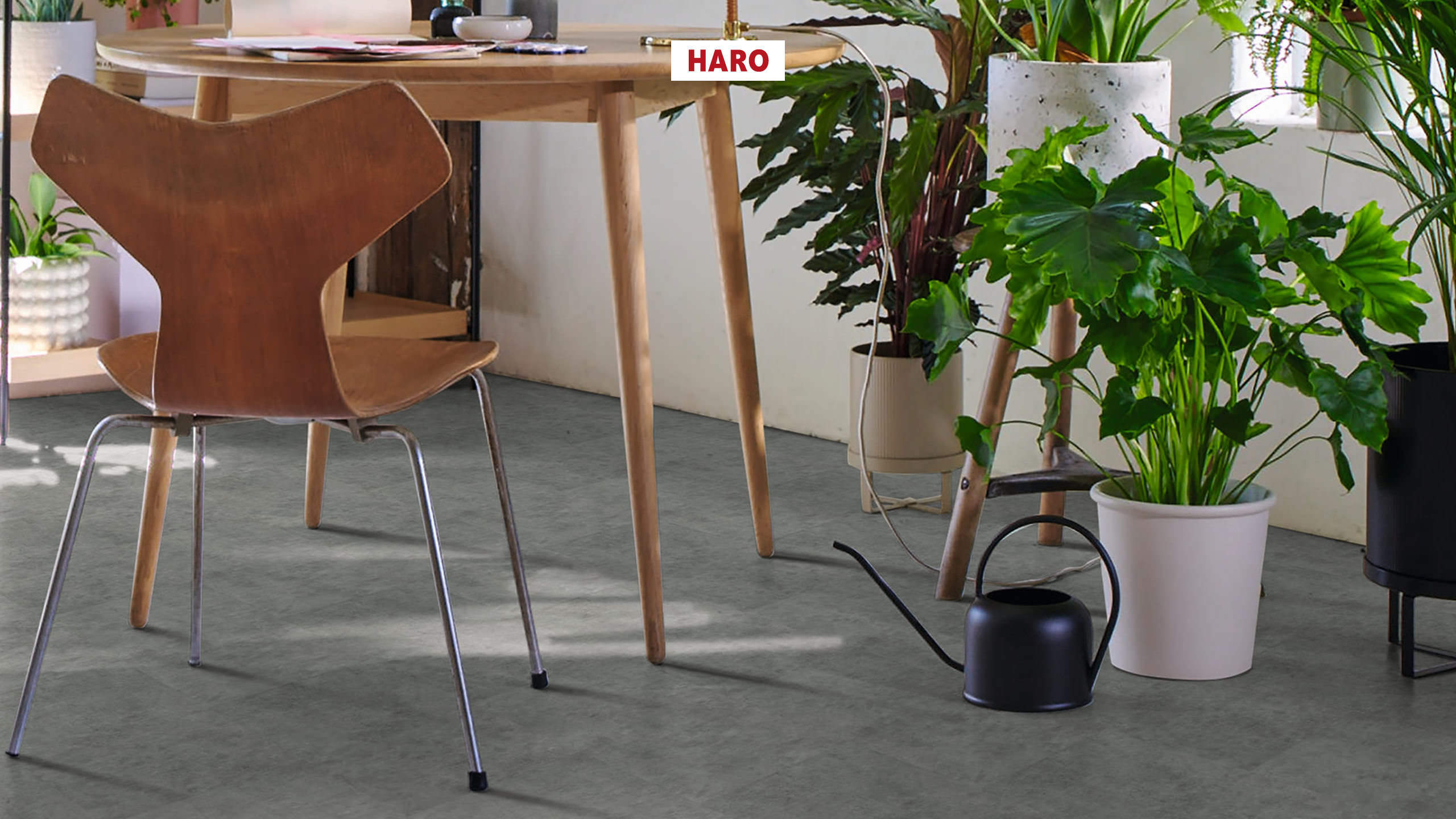 8 mm HARO Laminatboden Tritty 200 Aqua - Beton hell_1 8 mm HARO Laminatboden Tritty 200 Aqua - Beton hell_1