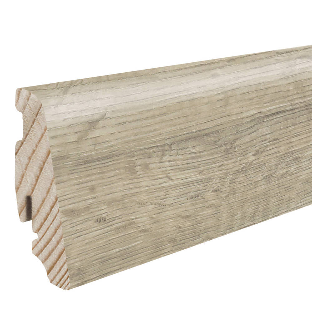 19 x 58 mm HARO Stecksockelleiste (Kubus-Nässeschutz) - Eiche Whistler kieselgrau_1