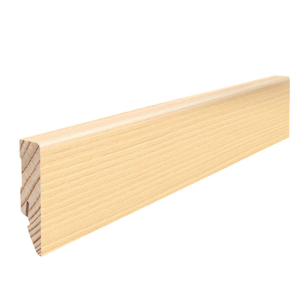16 x 58 mm HARO Stecksockelleiste furniert geölt (Kubus) - Tanne lichtweiß strukturiert_1