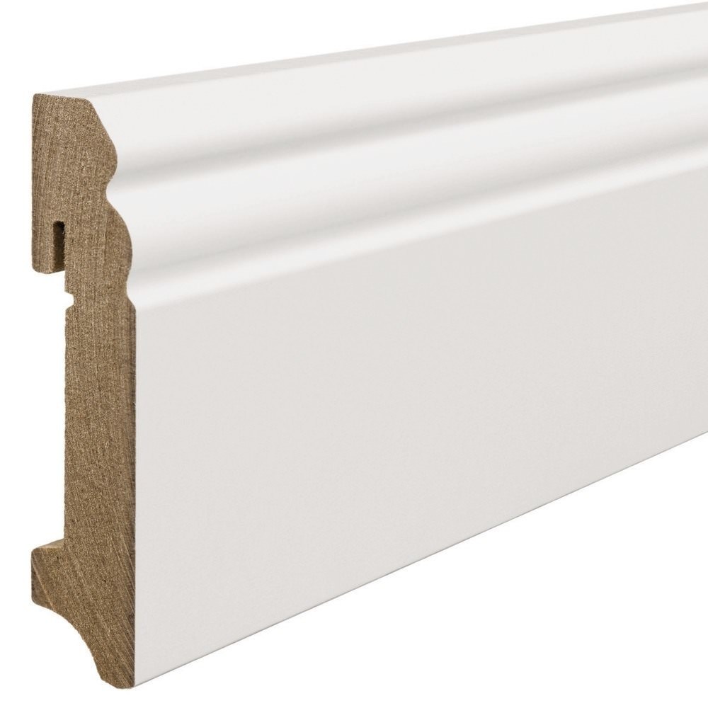 18 x 90 mm HARO Stecksockelleiste Altdeutsches Profil - weiß RAL 9016_1