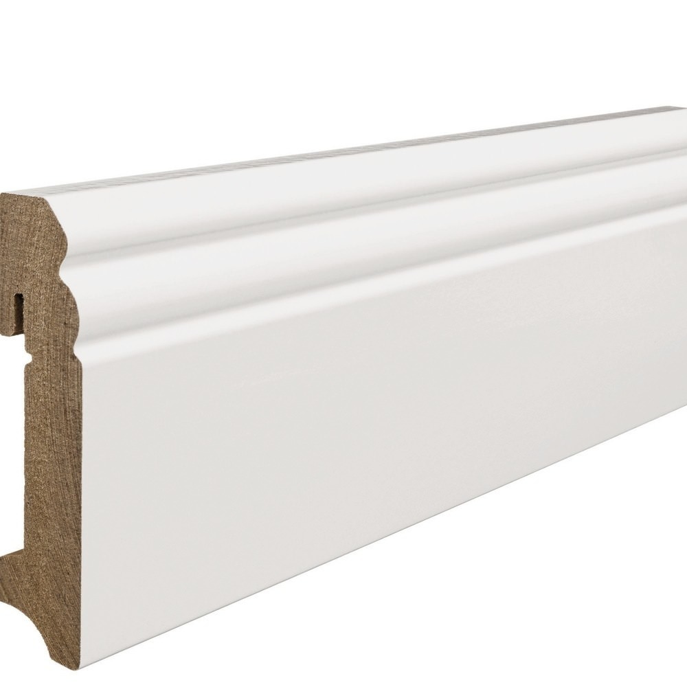 18 x 90 mm HARO Stecksockelleiste Altdeutsches Profil - weiß RAL 9010_1