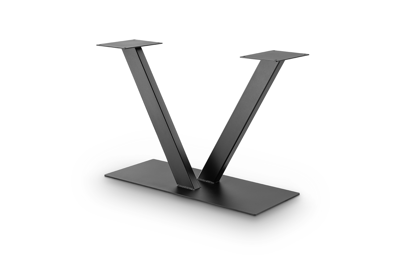 72 cm Tischgestell V-Plaat - matt schwarz pulverbeschichtet_0