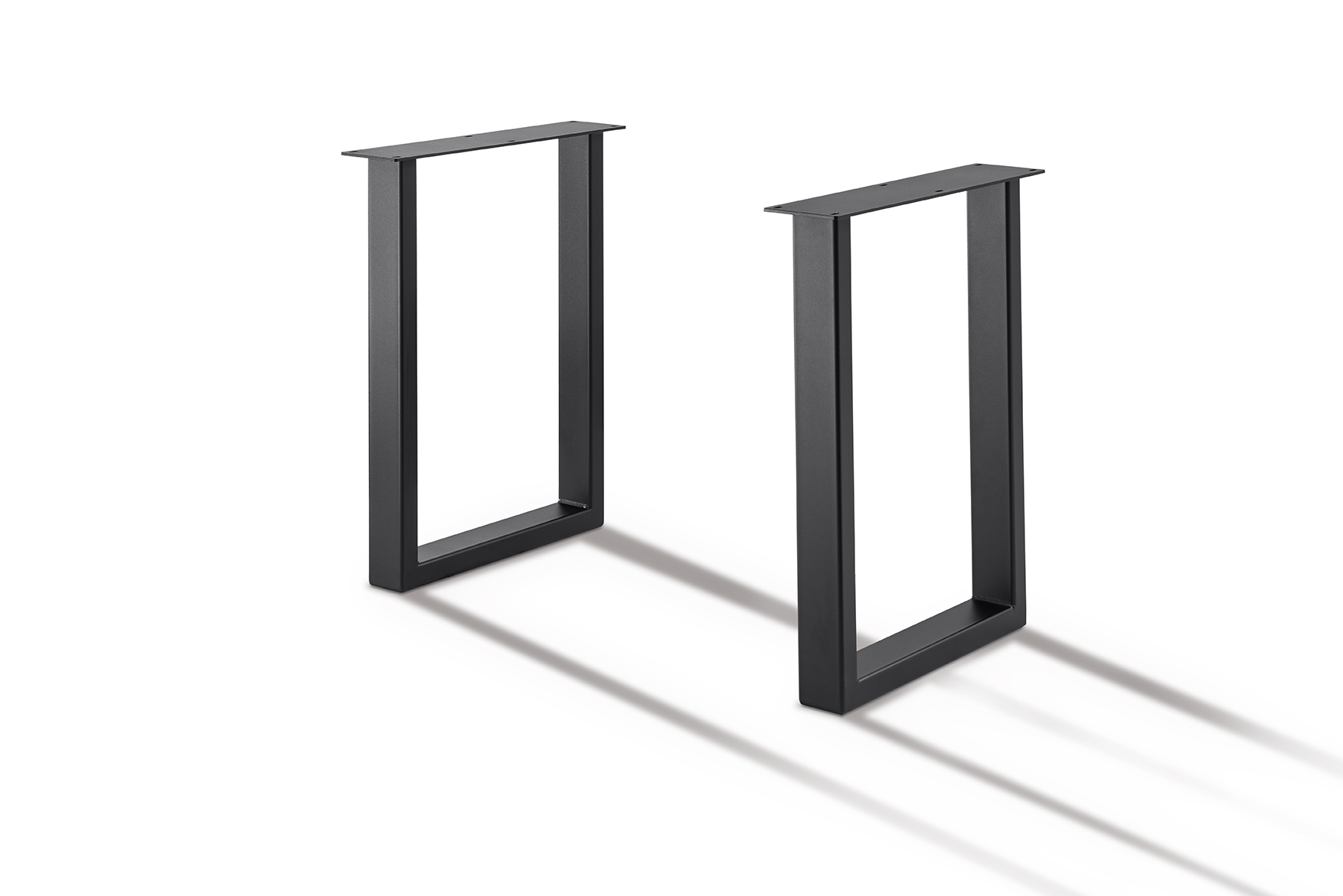 70 cm Tischgestell U - matt schwarz pulverbeschichtet_0