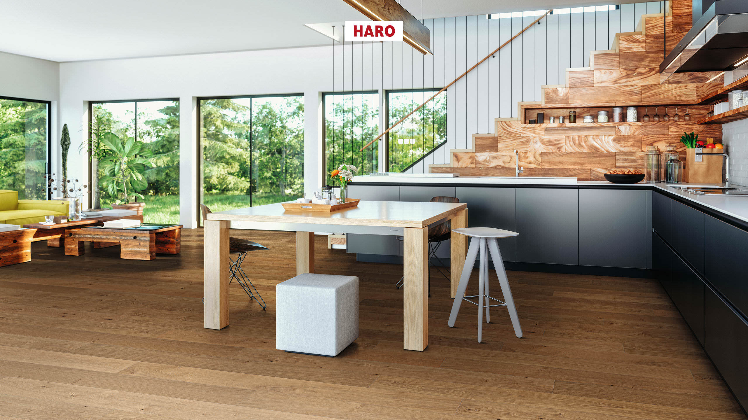 13,5 mm HARO Parkett Serie 4000 - Eiche Markant, strukturiert 4V_1