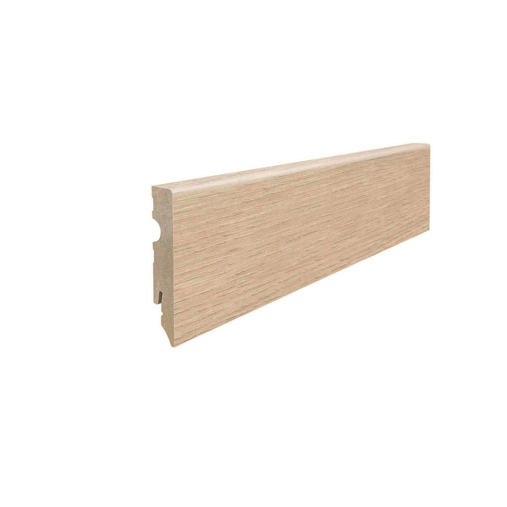15 x 80 mm HARO Stecksockelleiste (Kubus) - Eiche Eleganza cremeweiß_1