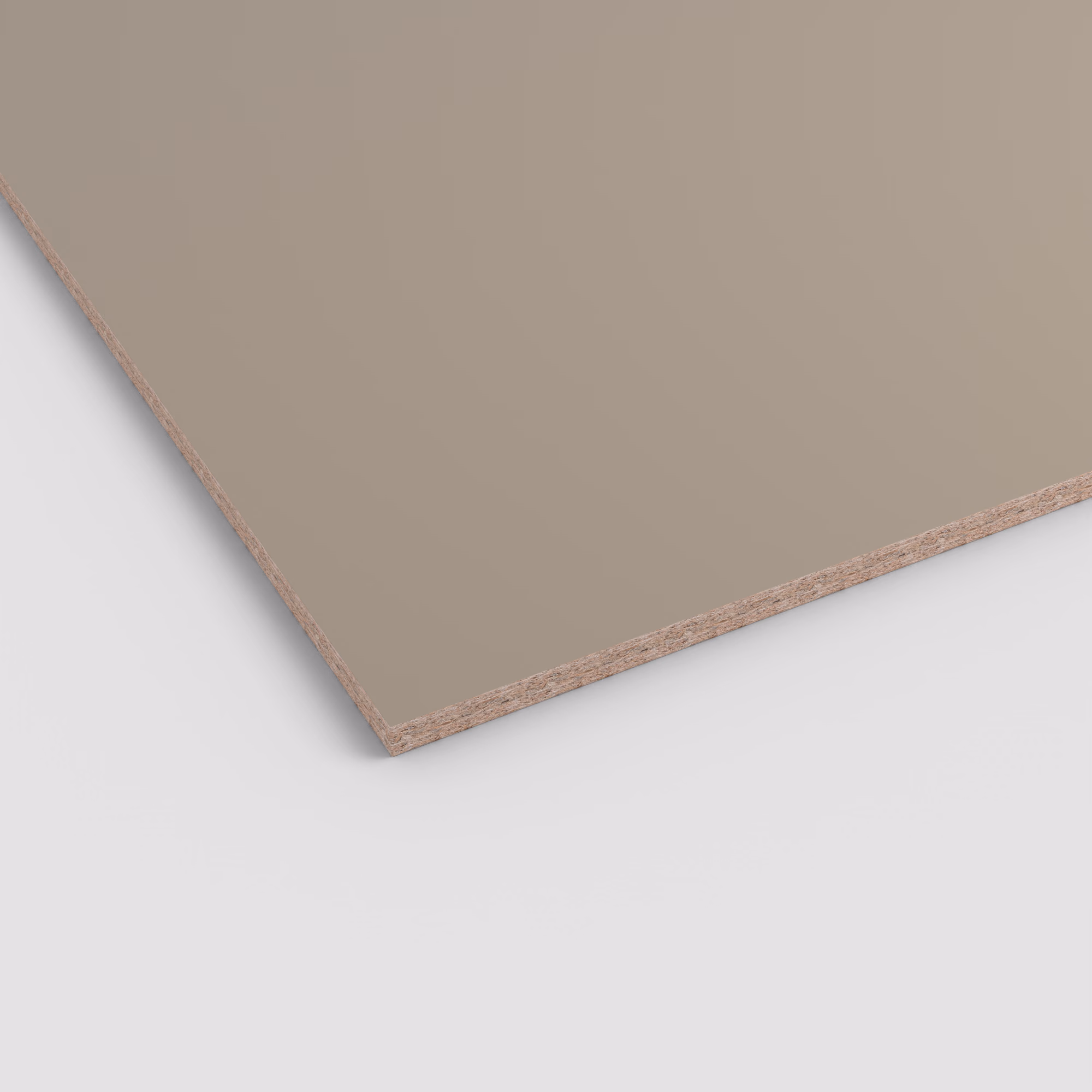egger-19-mm-egger-eurodekor-span-u727-st9-19x2070x2800mm-recyclebar-abriebfest-unifarben-lichtecht-antimikrobielle-oberflaeche-span-01 EGGER Eurodekor Spanplatte U727 ST9 in mattem Steingrau. Die 19 mm dicke Dekorspanplatte zeigt eine homogene unifarbene Oberfläche und einen sichtbaren groben Spanplattenkern an der Kante.