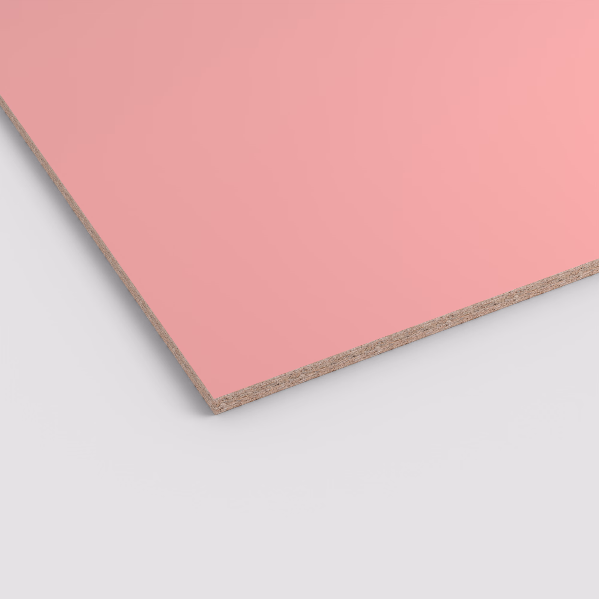 egger-19-mm-egger-eurodekor-span-u363-st9-19x2070x2800mm-recyclebar-abriebfest-lichtecht-antimikrobielle-oberflaeche-span-01 Glatte, rosa EGGER Dekorspanplatte U363 ST9, 19 mm stark, mit sichtbarem Spanplattenkern.