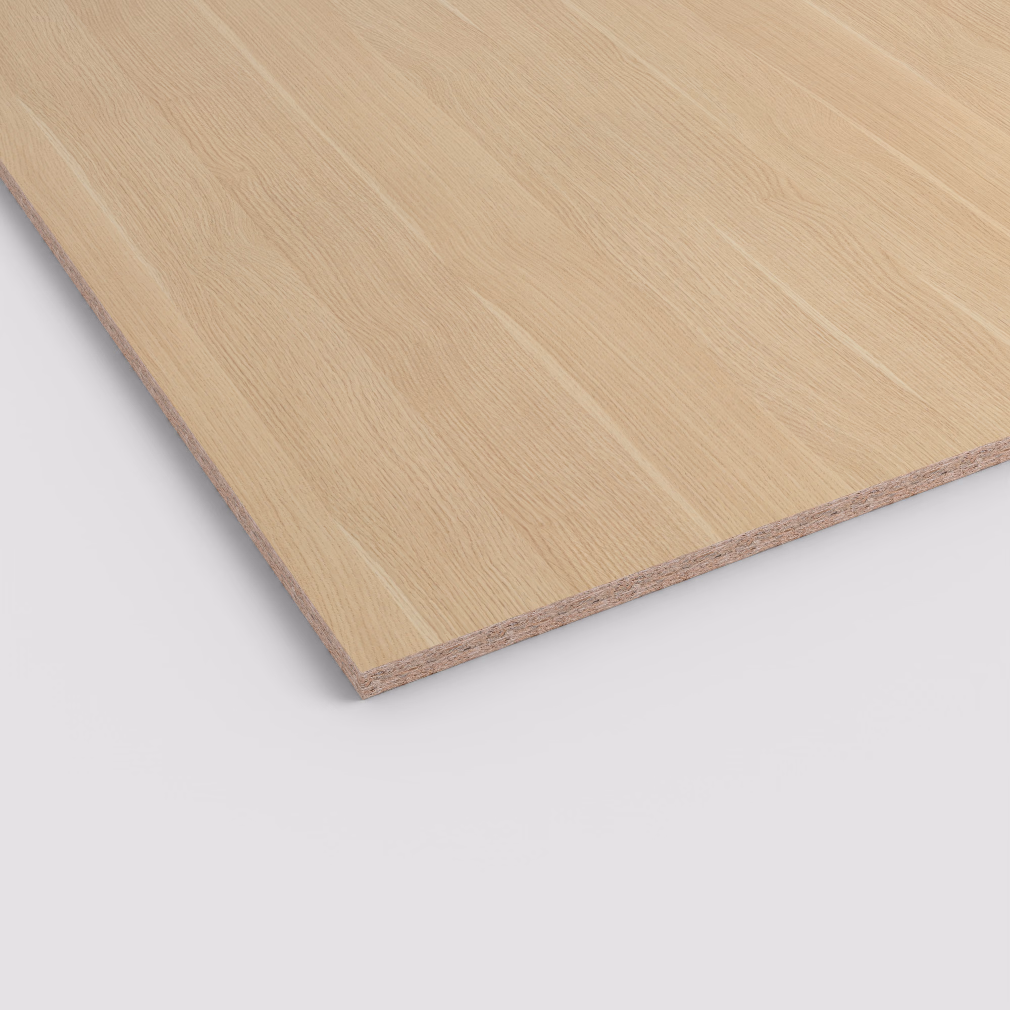 egger-19-mm-egger-eurodekor-span-h3349-st19-19x2070x2800mm-recyclebar-abriebfest-lichtecht-antimikrobielle-oberflaeche-span-01 Helle EGGER Eurodekor Spanplatte H3349 ST19 mit natürlicher Eichenmaserung. Die 19 mm starke Kante zeigt den Spanplattenkern. Abriebfeste und lichtechte Oberfläche.