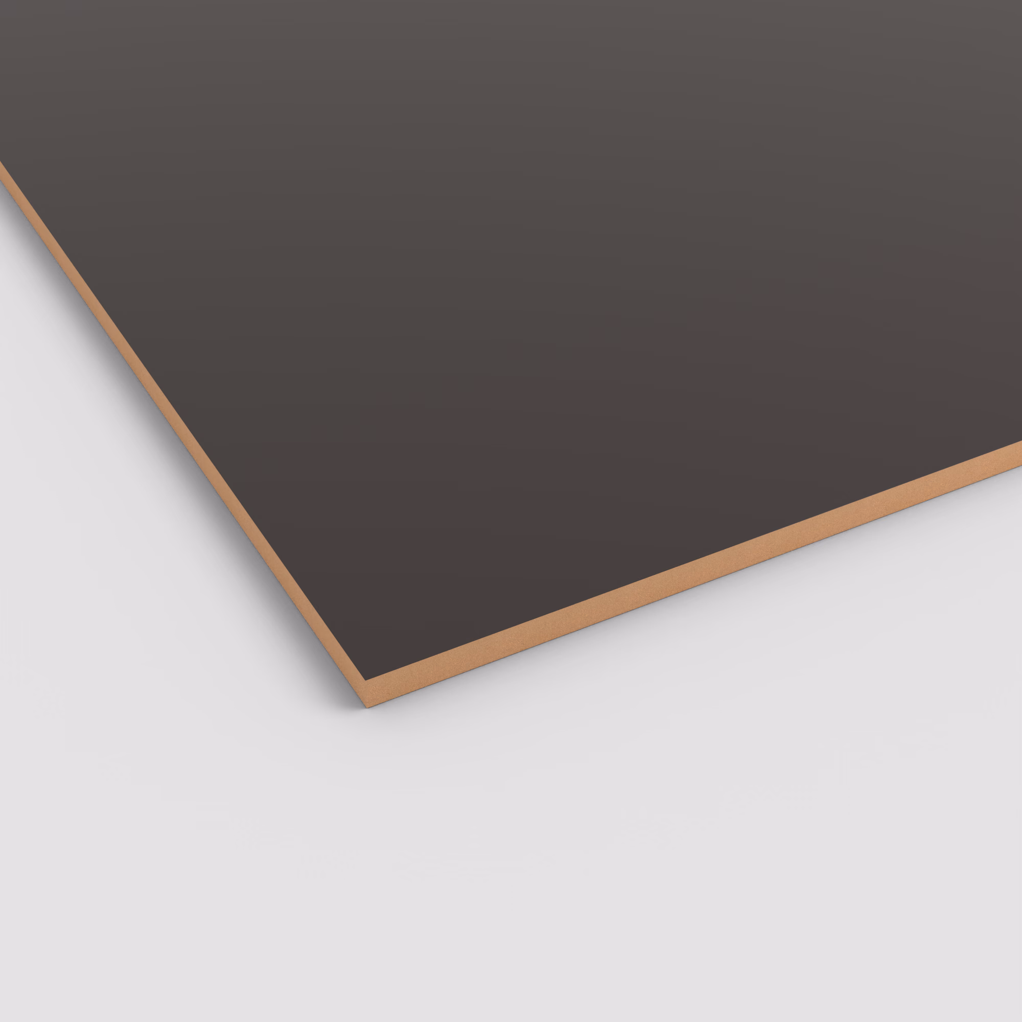egger-19-mm-egger-perfectsense-matt-lackplatten-mdf-u803-pm-19x2070x2800mm-kratzfest-fleckenunempfindlich-resistent-gegen-mikrokratzer-unifarben-matte-oberflaeche-antibakteriell-01 EGGER PerfectSense Matt MDF Platte U803 PM in Anthrazit. Die 19mm starke, kratzfeste Lackplatte zeigt eine extrem matte Oberfläche und den braunen MDF-Kern an der Kante.
