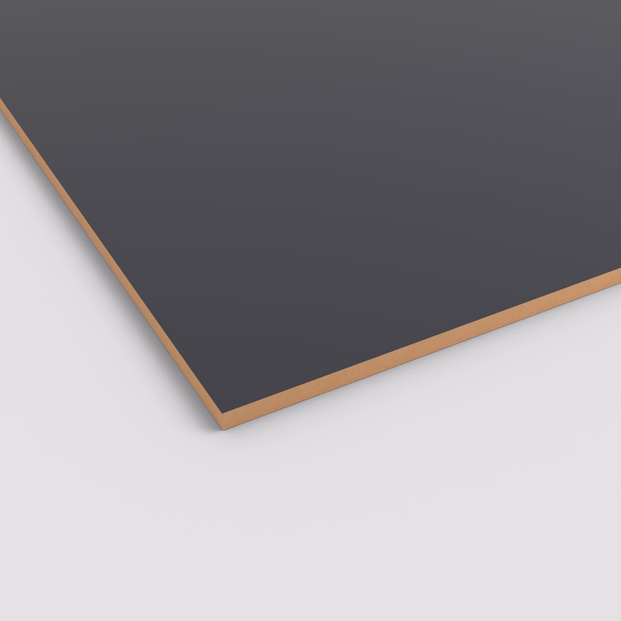 egger-19-mm-egger-perfectsense-matt-lackplatten-mdf-u968-pm-19x2070x2800mm-kratzfest-fleckenunempfindlich-resistent-gegen-mikrokratzer-unifarben-matte-oberflaeche-antibakteriell-01 Dunkelgraue EGGER PerfectSense Matt MDF Lackplatte U968 PM. Die extrem matte, glatte Unifarben-Oberfläche zeigt die braune 19mm starke Kante. Kratzfest und fleckenunempfindlich.