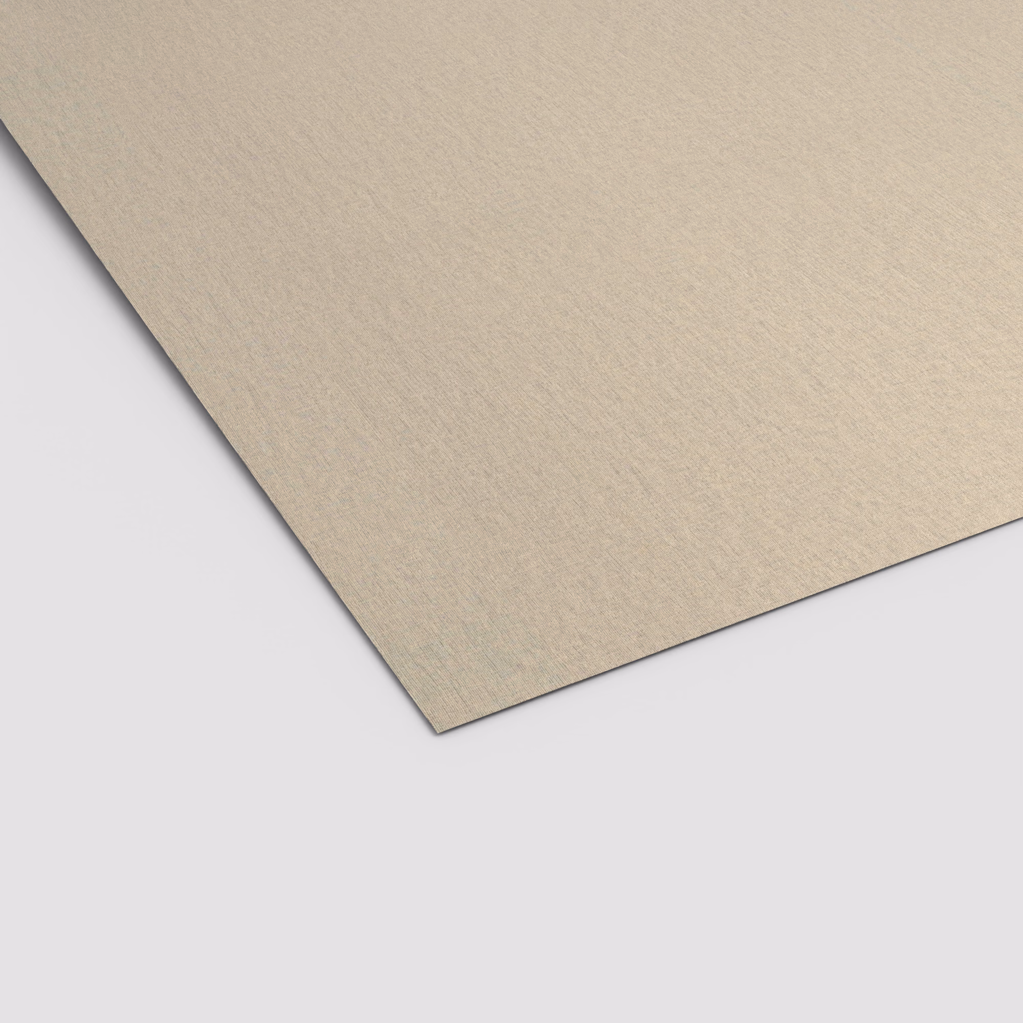 Egger HPL Schichtstoffplatte F416 ST10 mit matter, hellbeiger Textil-Struktur. Die 0,8 mm Platte ist abriebfest und lichtecht.