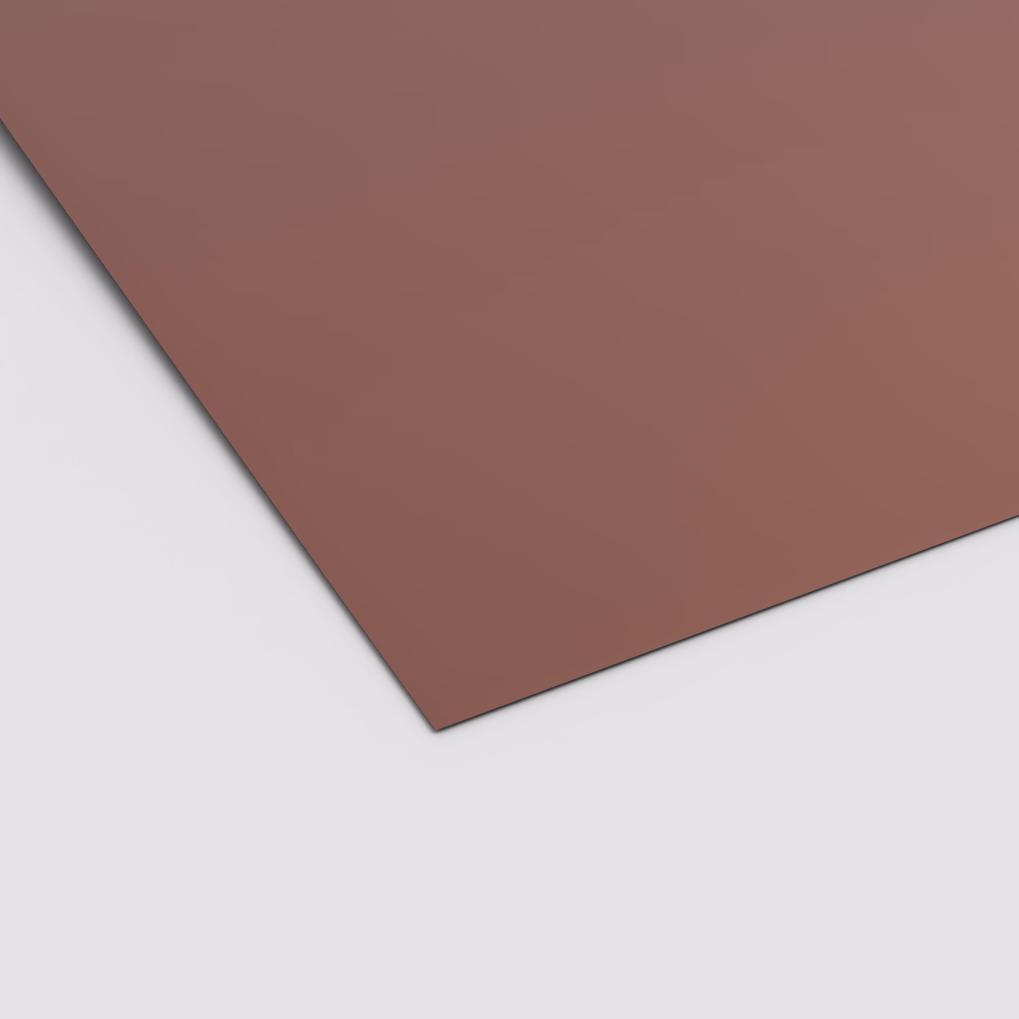 Rostrote Egger Schichtstoffplatte U335 ST9 mit matter Oberfläche. Die unifarbene HPL Platte ist 0,8 mm stark, abriebfest und lichtecht.