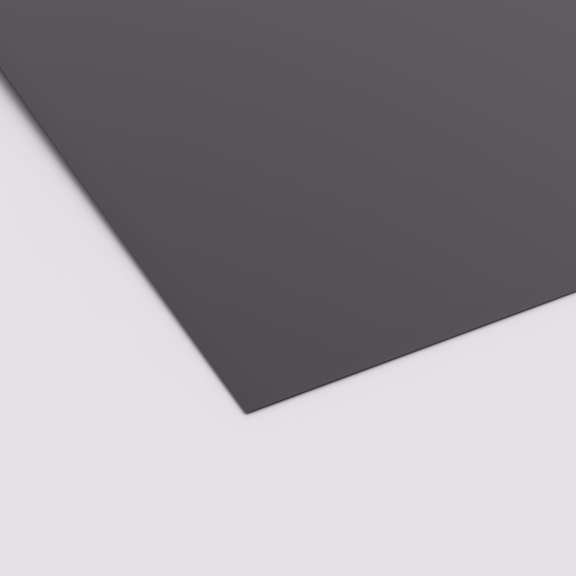Dunkelgraue, matte Egger Schichtstoffplatte U963 ST9. Das 0,8 mm starke HPL ist unifarben, abriebfest und lichtecht im Format 3050 x 1310 mm.