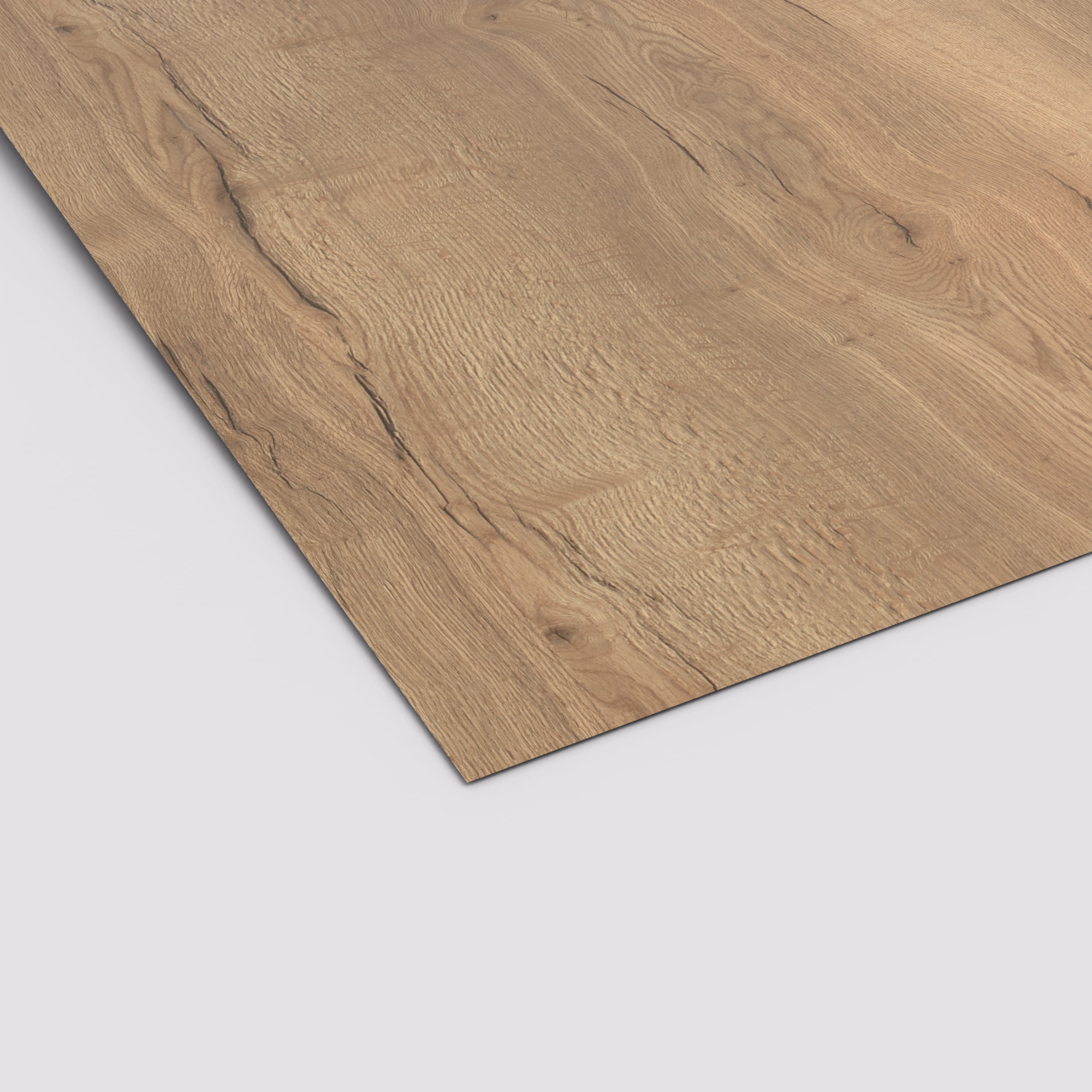 Egger Schichtstoff H1180 ST22 in natürlicher Eiche Halifax Optik. Die 0,8 mm starke HPL Platte zeigt eine detaillierte Holzmaserung mit Rissen, ist abriebfest und antimikrobiell.