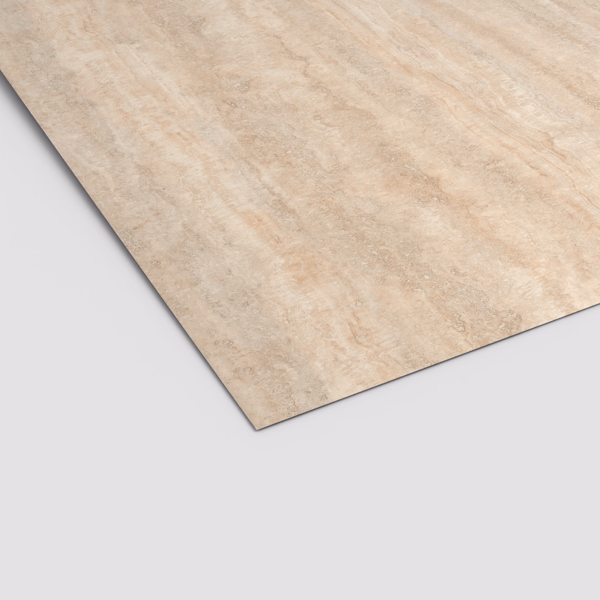 egger-08-mm-egger-schichtstoff-f030-st75-08x1310x3050mm-recyclebar-abriebfest-fantasy-hpl-high-pressure-laminate-lichtecht-antimikrobielle-oberflaeche-01 EGGER HPL Schichtstoffplatte F030 ST75 Fantasy. Die 0,8 mm dünne Platte zeigt eine beige Steinoptik mit natürlicher Travertin-Maserung und ist abriebfest.