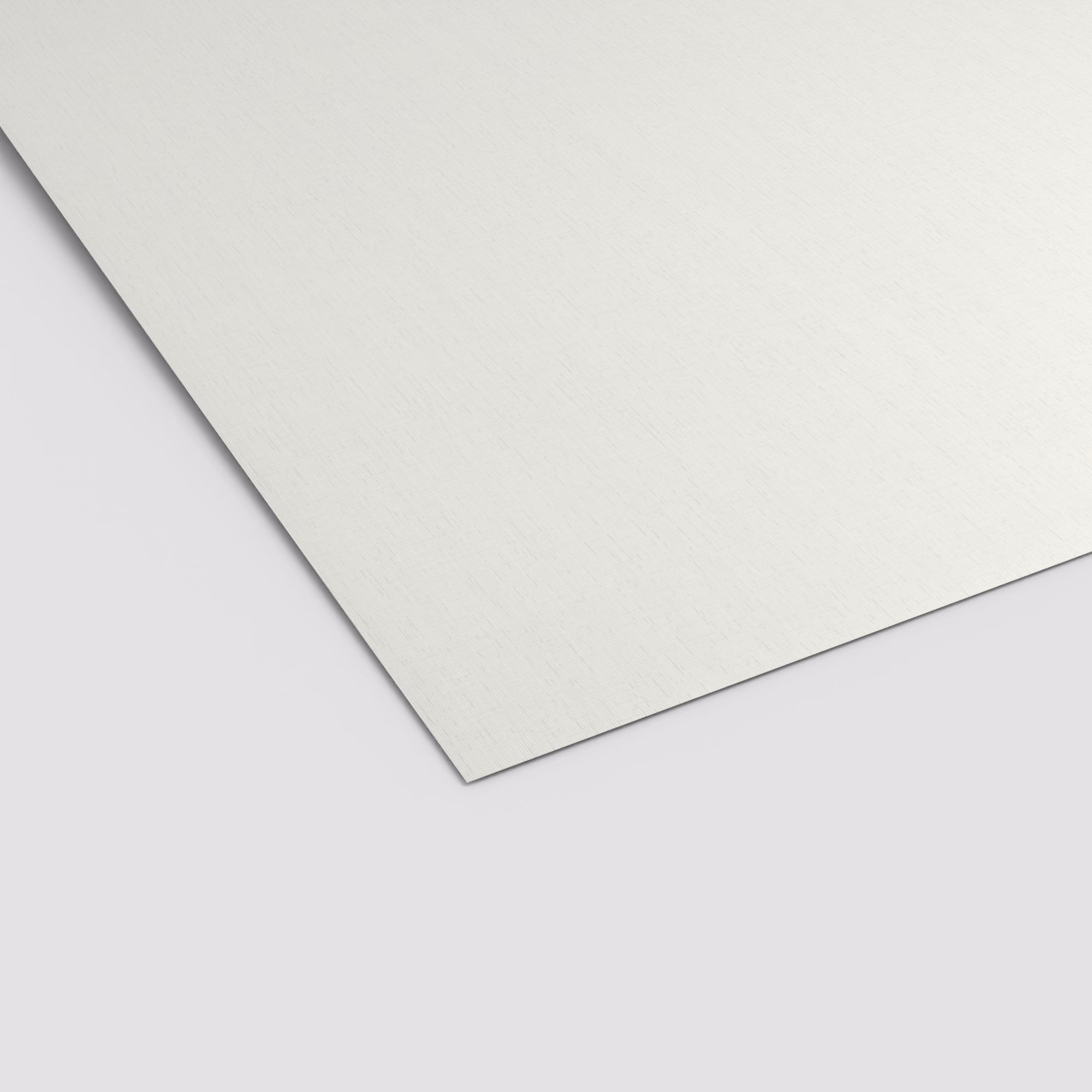 egger-08-mm-egger-schichtstoff-f422-st10-08x1310x3050mm-recyclebar-abriebfest-fantasy-hpl-high-pressure-laminate-lichtecht-antimikrobielle-oberflaeche-01 Glatte, matte weiße Oberfläche der EGGER HPL Schichtstoffplatte F422 ST10. Ansicht einer Ecke der 0,8 mm dünnen Platte im Format 3050 x 1310 mm.