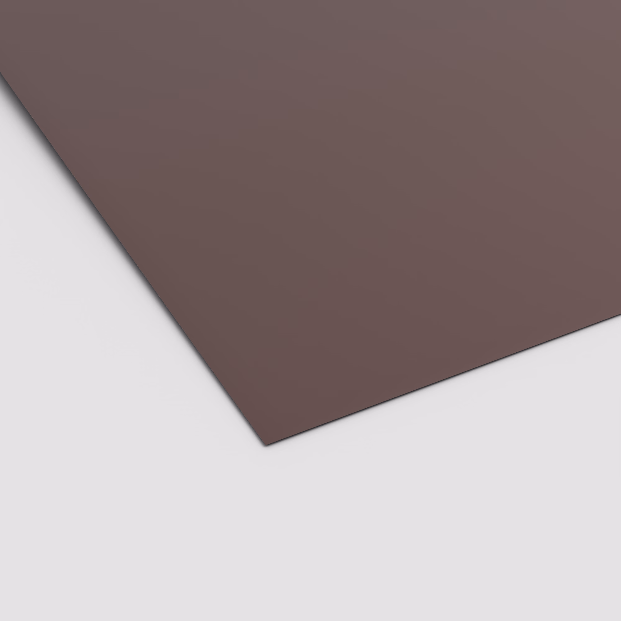 Dunkelbraune, matte EGGER PerfectSense Schichtstoffplatte U398 PM. Kratzfestes, unifarbenes HPL-Laminat, 0,8 mm stark.