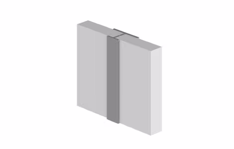 Multipanel Profil Typ D - Verbindung - Chrom glanz